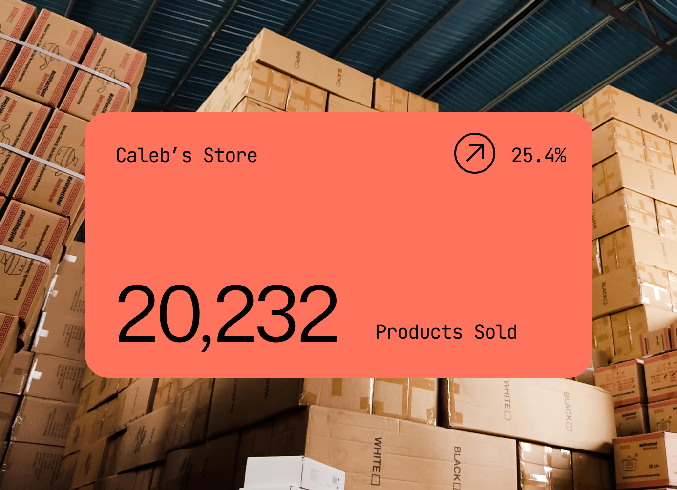 UI card displaying energy consumption data on a light fabric background